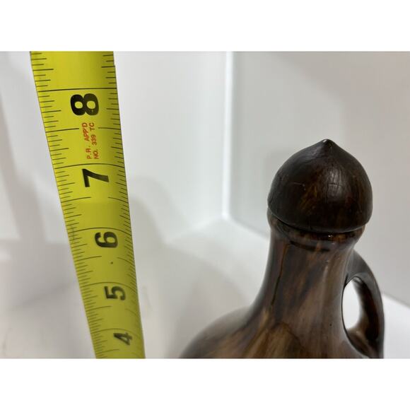 Brush McCoy Pottery 7" inch Decanter Music Box Onyx Glaze FOR PARTS w Stopper - Picture 6 of 8